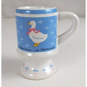 1987 W.A. Happiness Is Homemade Country Goose Mini Toothpick Holder Cup Mug